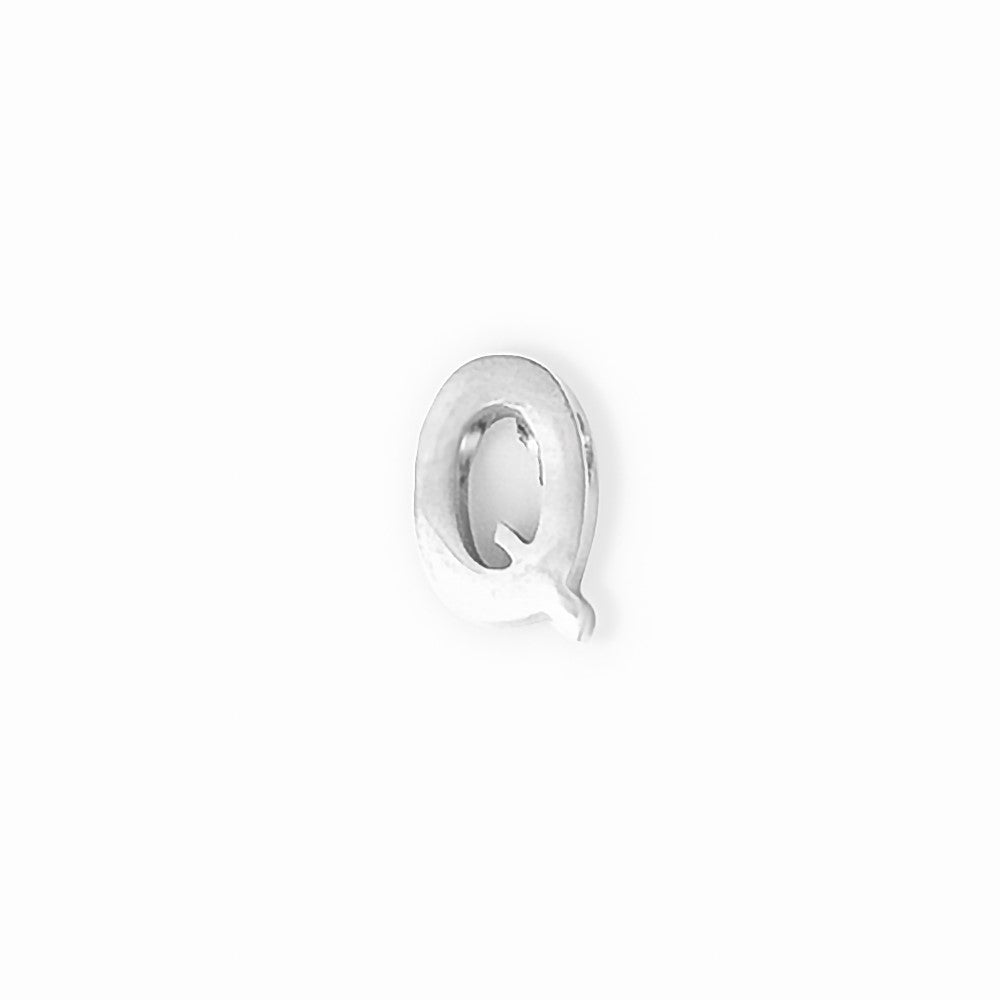 silver letter Q charm