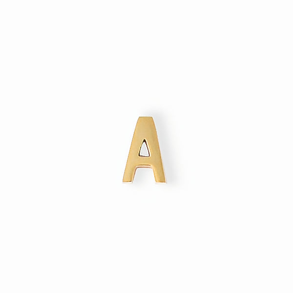 Gold letter A charm