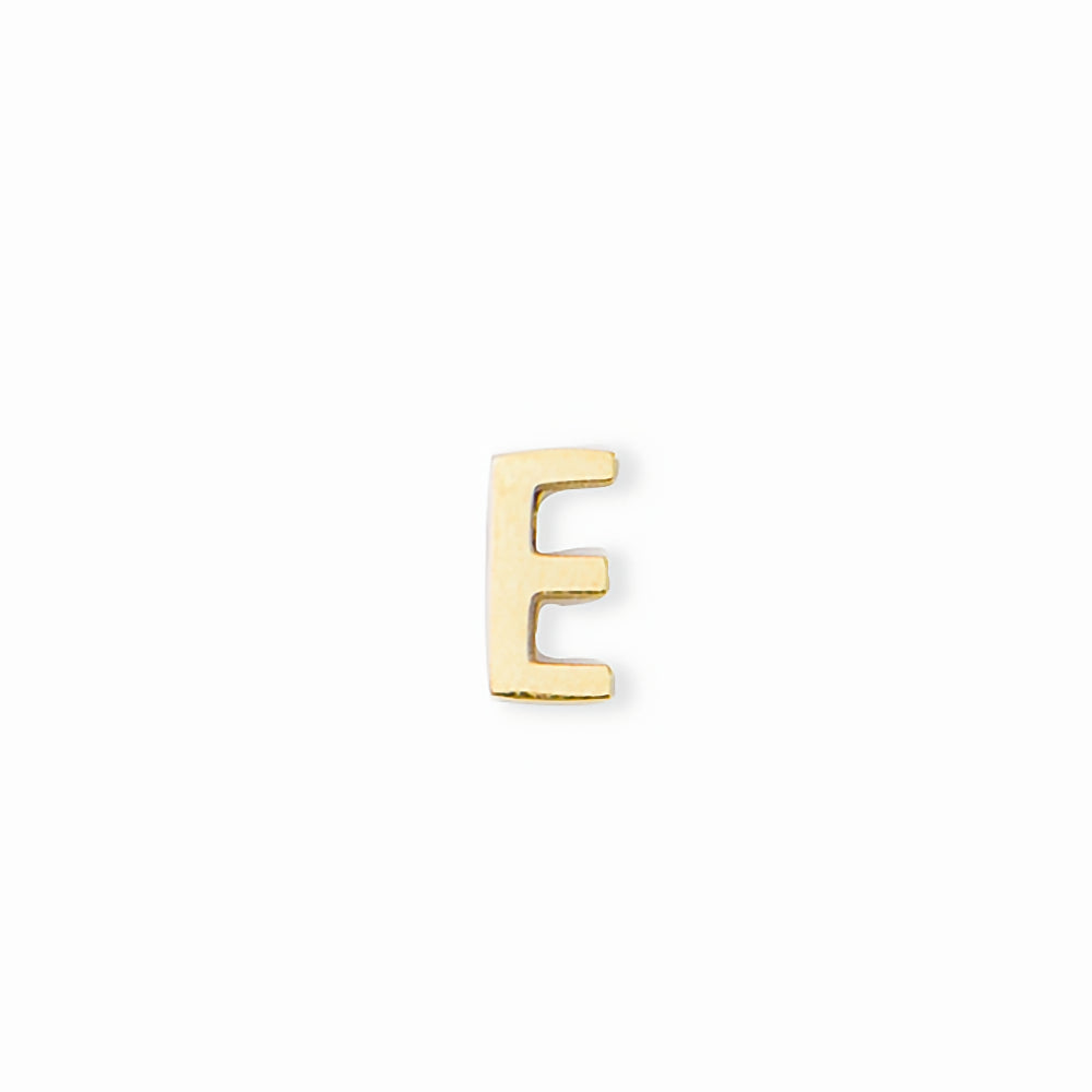 Gold letter E charm