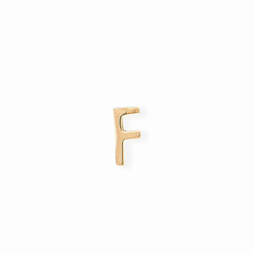 Gold letter F charm