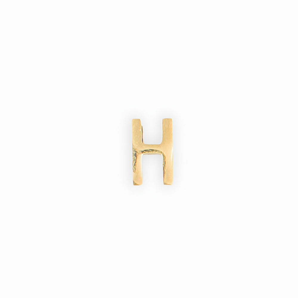 Gold letter H charm