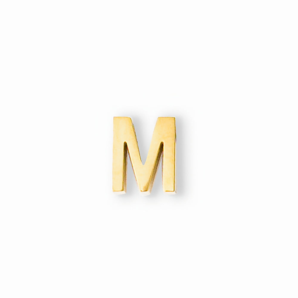 gold letter M charm