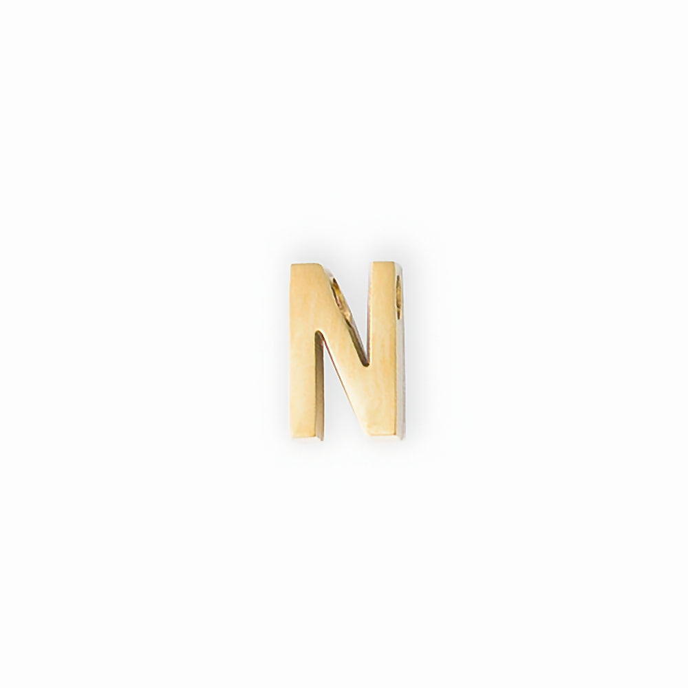 gold letter N charm