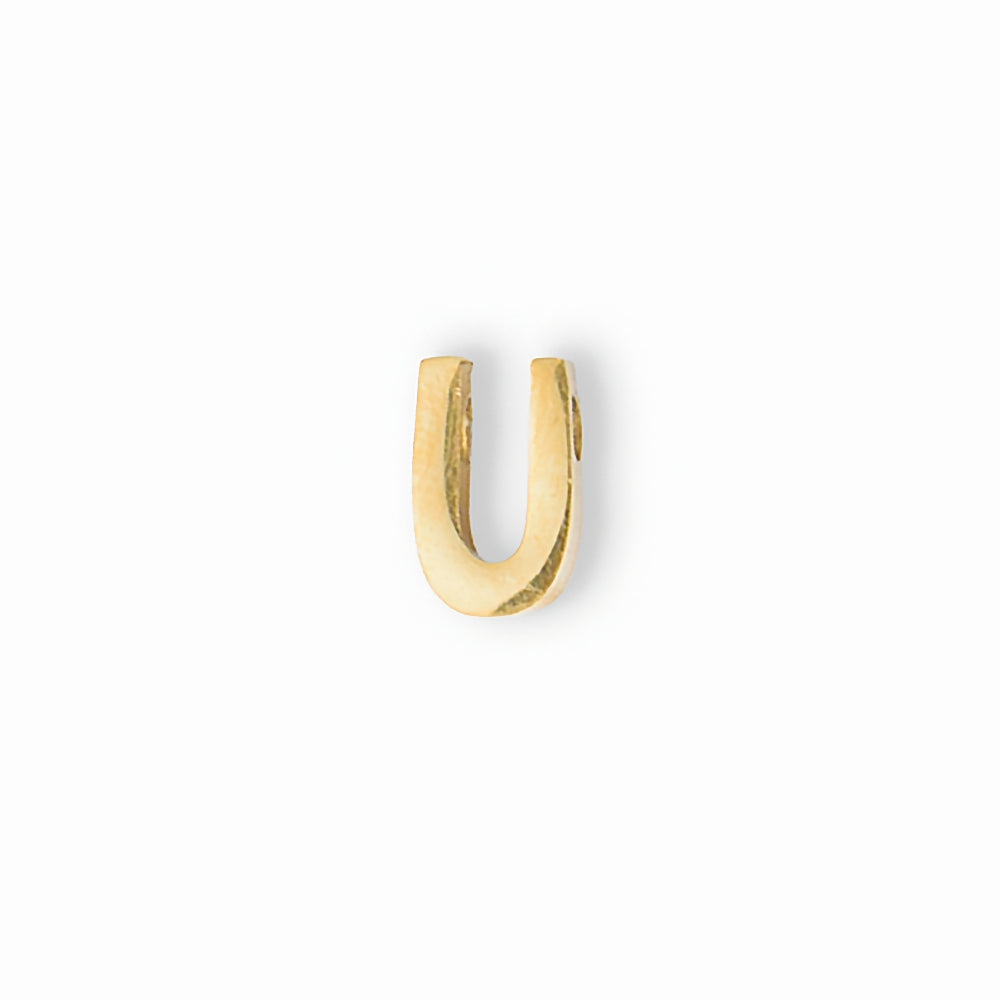 gold letter U charm