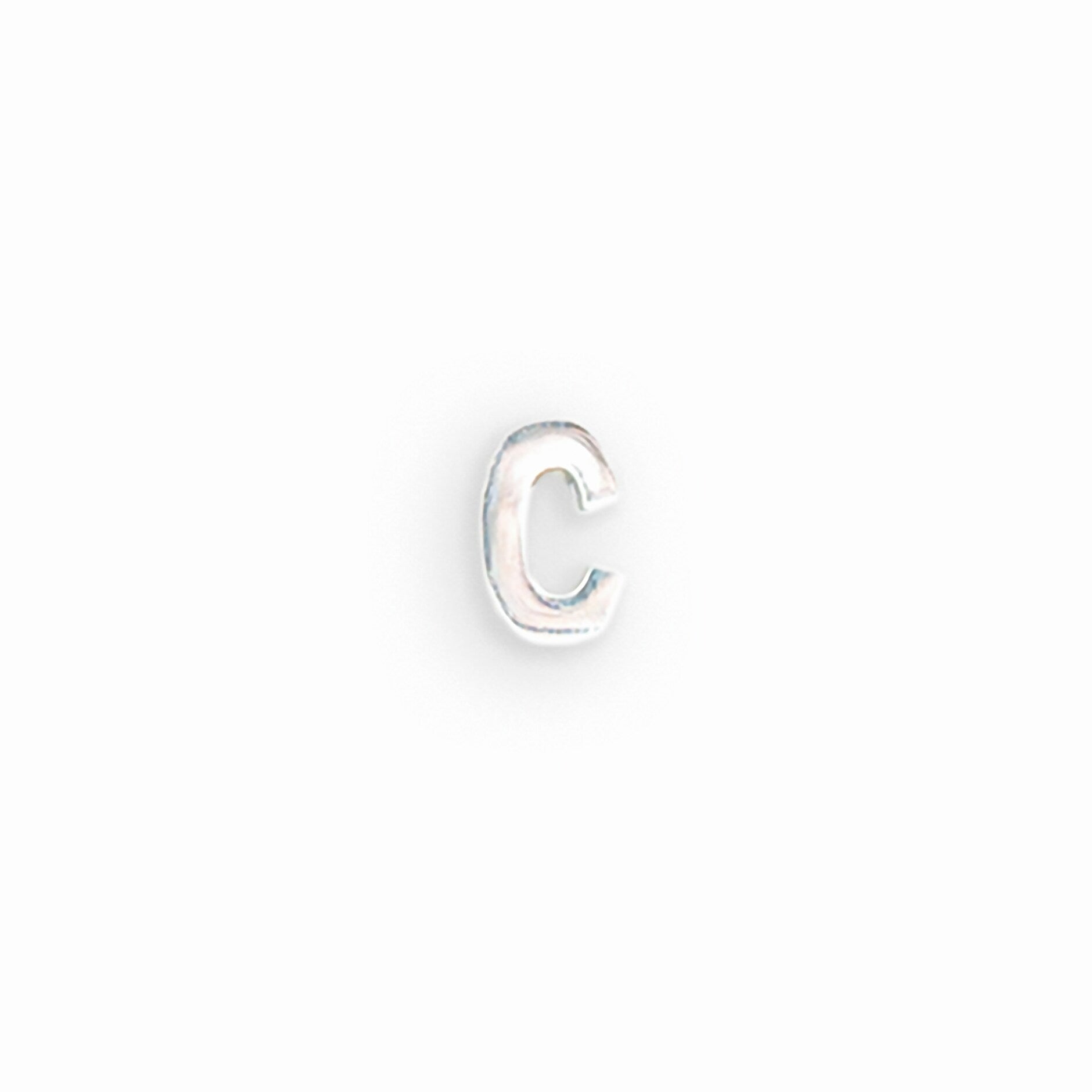 Silver letter C charm