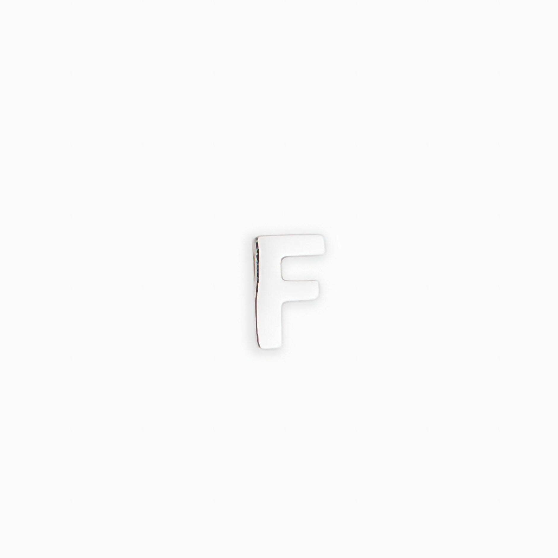 silver letter F charm