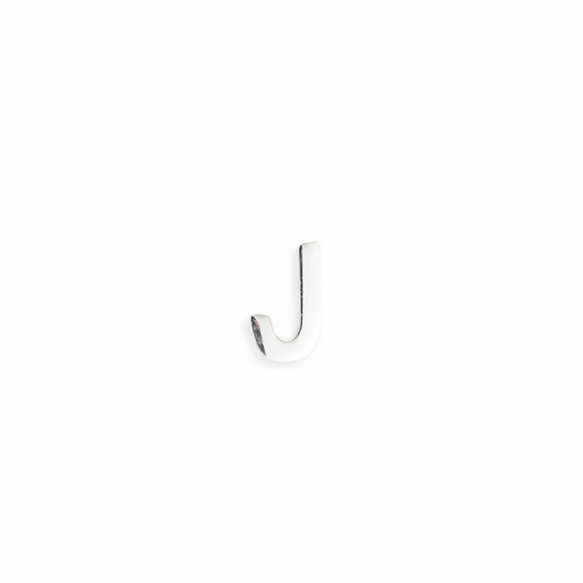 Silver letter J charm