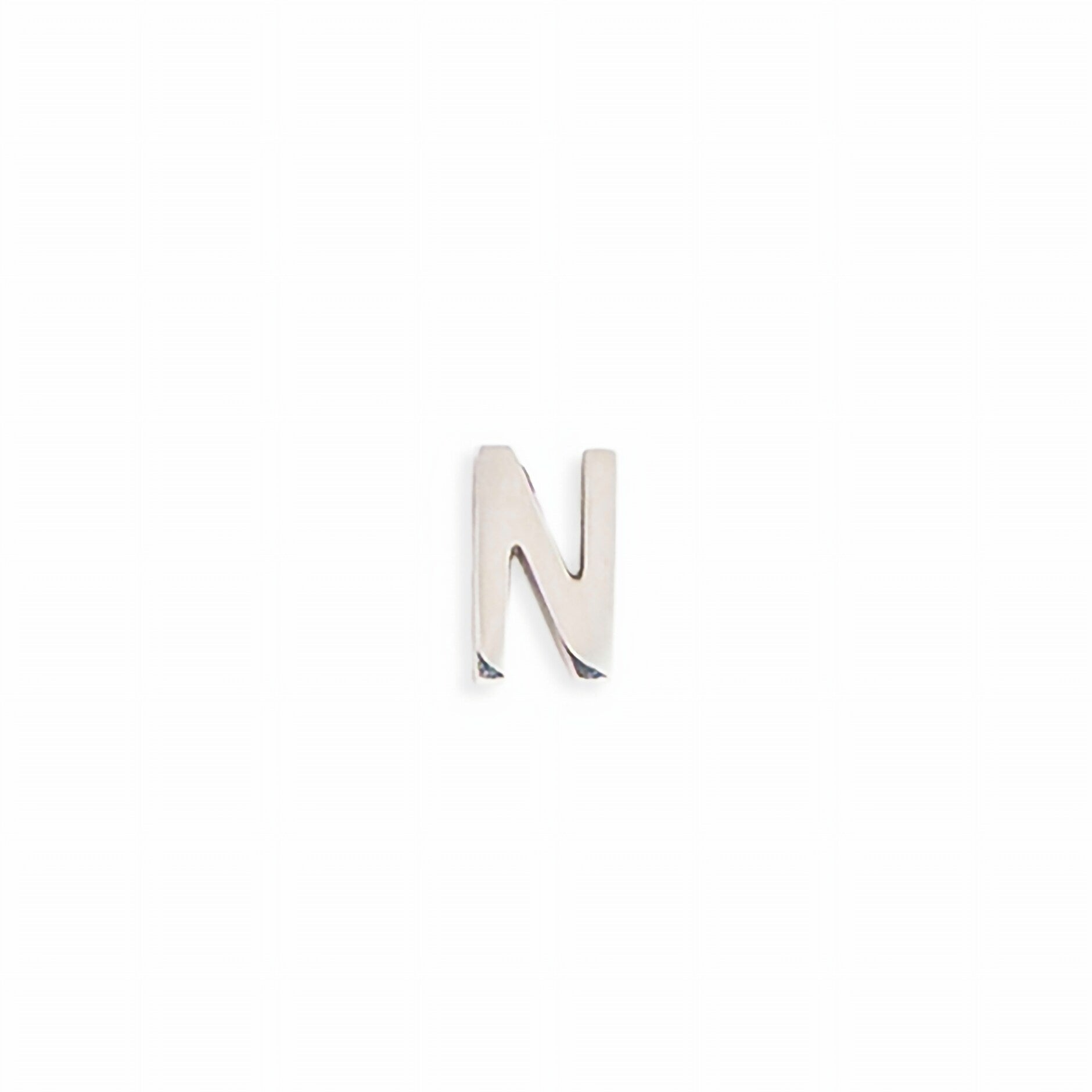 silver letter N charm