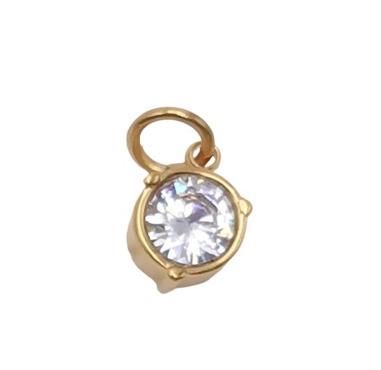 Birthstone Connector Charm 6mm