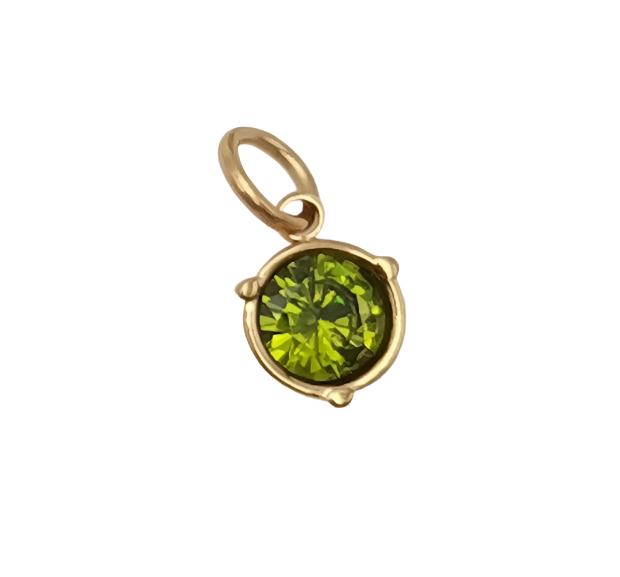 Birthstone Connector Charm 6mm