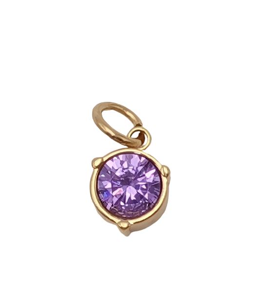 Birthstone Connector Charm 6mm