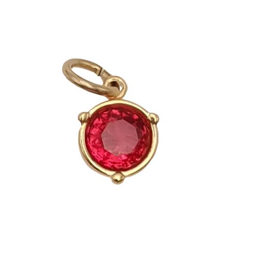 Birthstone Connector Charm 6mm