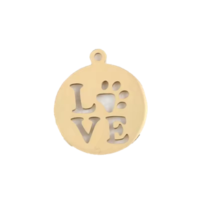 Love Paw Print Charm